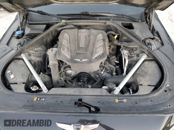 2018 Genesis G90 Premium z VIN KMHG34JA7JU039128, wystawiony jako Copart lot #80633884 z przebiegiem 64 753 mil mil oraz Szkody całkowita. Historia ofert i sprzedaży dostępna na DreamBid. Obrazek 11.