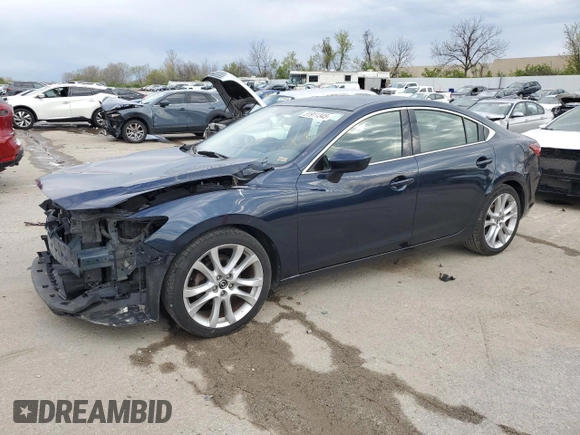 2016 Mazda Mazda6 i Touring with VIN JM1GJ1V52G1479256, listed as a Copart auction lot 51911345 with 216,999 mi miles and Salvage Title. Bid and sale history available at carsss.com. Image 1.
