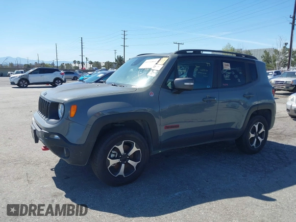 2021 Jeep Renegade Trailhawk with VIN ZACNJDC11MPN25564, listed as a IAAI auction lot 41724864 with 70,774 mi miles and . Bid and sale history available at DreamBid. Image 17.