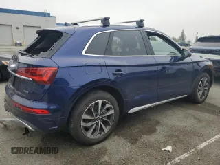 2021 Audi Q5 Premium with VIN WA1AAAFY1M2003515, listed as a Copart auction lot 55059915 with Not Provided miles and Salvage Title. Bid and sale history available at DreamBid. Image 3.