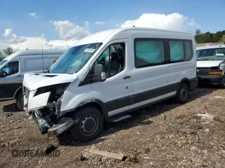 2020 Ford Transit Passenger XL z VIN 1FBAX2C87LKA12379, wystawiony jako Copart lot #53063395 z przebiegiem 341 308 mil mil oraz Szkoda całkowita • Salvage title. Historia ofert i sprzedaży dostępna na DreamBid. Obrazek 1.