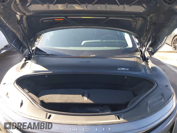 2025 Lucid Air Pure with VIN 50EA1PGA6SA002823, listed as a IAAI auction lot 41840873 with 756 mi miles. Bid and sale history available at carsss.com. Image 10.