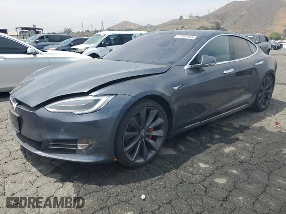 2018 Tesla Model S 75D with VIN 5YJSA1E40JF297040, listed as a Copart auction lot 57997045 with 113,503 mi miles and Salvage title. Bid and sale history available at DreamBid. Image 1.