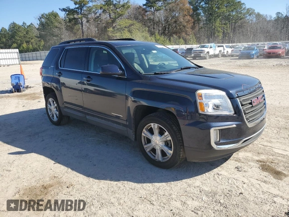 2017 GMC Terrain SLE with VIN 2GKFLTE3XH6226902, listed as a Copart auction lot 43703225 with 47,096 mi miles and Salvage Title. Bid and sale history available at carsss.com. Image 4.