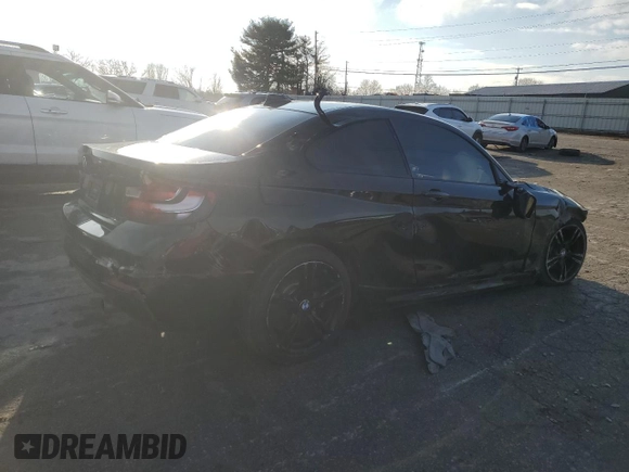 2015 BMW 2 Series M235i with VIN WBA1J7C59FV253943, listed as a Copart auction lot 81580374 with 0 mi miles and Salvage Title. Bid and sale history available at carsss.com. Image 3.