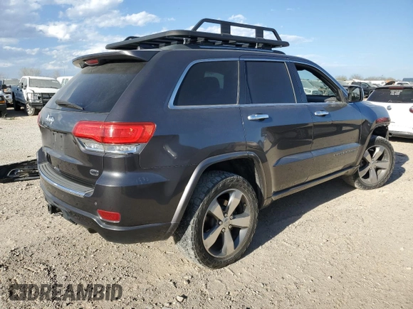 2015 Jeep Grand Cherokee Overland with VIN 1C4RJFCT2FC628727, listed as a Copart auction lot 48972095 with 155,435 mi miles and Salvage Title. Bid and sale history available at carsss.com. Image 3.
