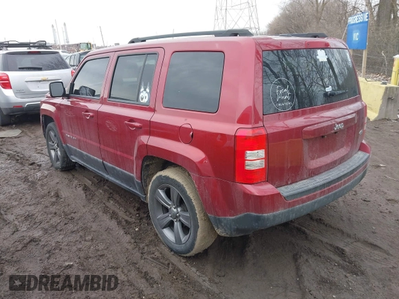 2014 Jeep Patriot Latitude with VIN 1C4NJPFA6ED856768, listed as a IAAI auction lot 41644104 with 133,287 mi miles and . Bid and sale history available at carsss.com. Image 3.