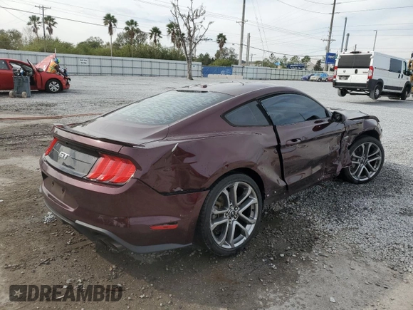 2018 Ford Mustang GT with VIN 1FA6P8CF7J5107285, listed as a Copart auction lot 89355655 with 35,463 mi miles and Salvage Title. Bid and sale history available at carsss.com. Image 3.