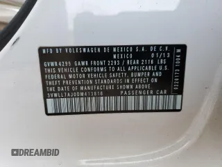 2013 Volkswagen Jetta TDI w/Premium/Nav with VIN 3VWLL7AJ0DM413816, listed as a Copart auction lot 44516015 with 110,918 mi miles and Salvage title. Bid and sale history available at DreamBid. Image 14.