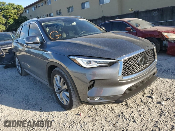 2021 Infiniti QX50 LUXE with VIN 3PCAJ5BB4MF109257, listed as a Copart auction lot 65144992 with 16,645 mi miles. Bid and sale history available at carsss.com. Image 1.