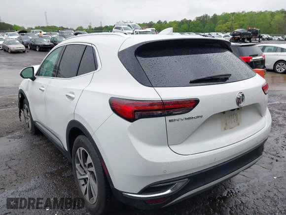2021 Buick Envision Essence with VIN LRBFZNR45MD105813, listed as a IAAI auction lot 41968357 with 31,855 mi miles and . Bid and sale history available at carsss.com. Image 3.