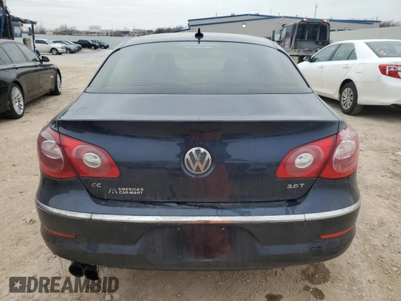 2012 Volkswagen CC Sport with VIN WVWMN7AN9CE544817, listed as a Copart auction lot 46077405 with 0 mi miles and Salvage Title. Bid and sale history available at carsss.com. Image 6.