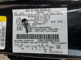 2013 Lincoln MKZ with VIN 3LN6L2JK9DR810547, listed as a Copart auction lot 52345335 with 77,994 mi miles and Salvage Title. Bid and sale history available at carsss.com. Image 12.
