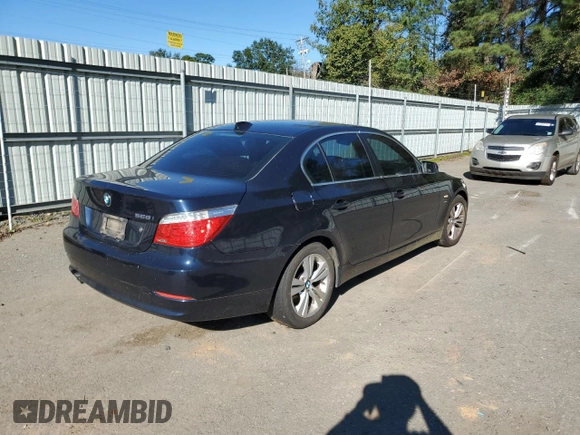2010 BMW 5 Series 528i xDrive with VIN WBANV1C57AC157302, listed as a Copart auction lot 82043974 with 154,444 mi miles and Salvage Title. Bid and sale history available at carsss.com. Image 3.