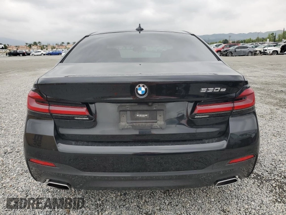 2021 BMW 5 Series 530e with VIN WBA13AG00MCF09677, listed as a Copart auction lot 54907205 with 50,033 mi miles and Salvage title. Bid and sale history available at DreamBid. Image 6.