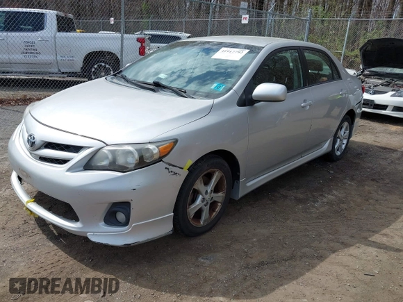 2011 Toyota Corolla L with VIN 2T1BU4EE3BC553274, listed as a IAAI auction lot 41917792 with 171,944 mi miles. Bid and sale history available at carsss.com. Image 2.