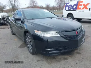 2015 Acura TLX with VIN 19UUB1F3XFA023244, listed as a IAAI auction lot 41890754 with 92,090 mi miles. Bid and sale history available at carsss.com. Image 1.