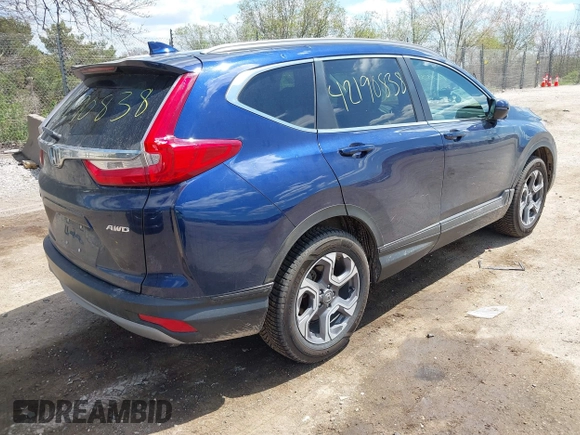 2018 Honda CR-V EX-L with VIN 7FARW2H86JE083520, listed as a IAAI auction lot 42190838 with 95,880 mi miles and . Bid and sale history available at carsss.com. Image 4.