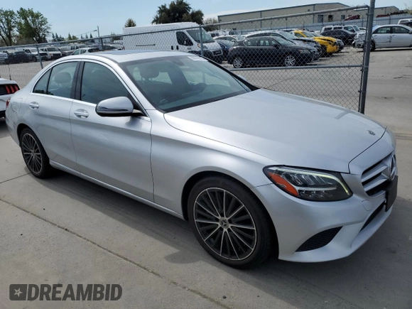 2020 Mercedes-Benz C with VIN 55SWF8DB8LU324935, listed as a Copart auction lot 50779315 with 104,332 mi miles and Clean Title. Bid and sale history available at carsss.com. Image 4.
