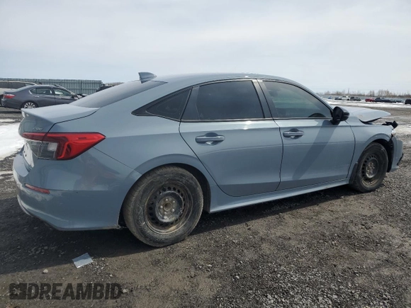 2022 Honda Civic Sedan Sport with VIN 2HGFE2F54NH101802, listed as a Copart auction lot 52187435 with 177,256 mi miles and Salvage Title. Bid and sale history available at carsss.com. Image 3.