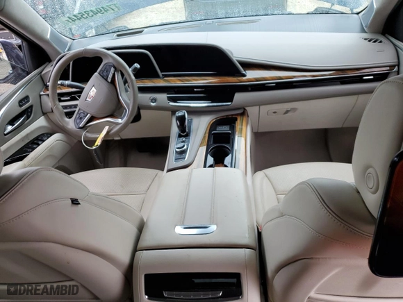 2021 Cadillac Escalade Premium Luxury Platinum with VIN 1GYS4DKL4MR182891, listed as a Copart auction lot 74943544 with 0 mi miles and Non Repairable. Bid and sale history available at carsss.com. Image 8.