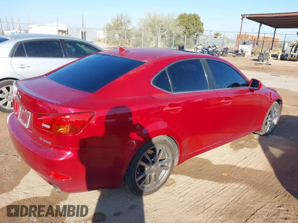 2008 Lexus IS 250 with VIN JTHBK262085069372, listed as a IAAI auction lot 41450713 with 169,128 mi miles. Bid and sale history available at carsss.com. Image 4.