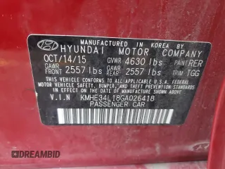 2016 Hyundai Sonata Hybrid Limited with VIN KMHE34L18GA026418, listed as a Copart auction lot 80836753 with Not Provided miles. Bid and sale history available at carsss.com. Image 12.