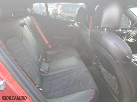 2023 Kia Stinger GT2 with VIN KNAE55LC3P6127646, listed as a Copart auction lot 81470704 with 39,527 mi miles and Salvage Title. Bid and sale history available at carsss.com. Image 10.