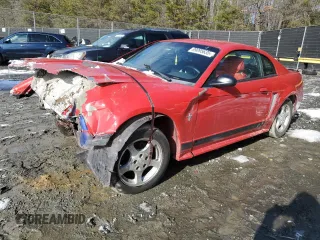 2002 Ford Mustang Standard with VIN 1FAFP40412F224903, listed as a Copart auction lot 89095635 with 0 mi miles and Salvage Title. Bid and sale history available at carsss.com. Image 1.