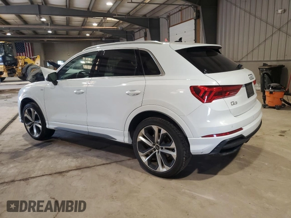 2019 Audi Q3 S line Premium Plus with VIN WA1EECF37K1086389, listed as a Copart auction lot 52567585 with 53,362 mi miles and Salvage Title. Bid and sale history available at carsss.com. Image 2.