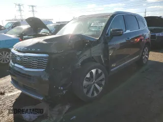 2021 Kia Telluride S with VIN 5XYP64HC8MG143412, listed as a Copart auction lot 46506555 with 50,855 mi miles and Salvage title. Bid and sale history available at DreamBid. Image 1.
