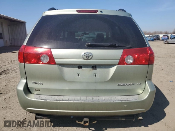 2006 Toyota Sienna CE with VIN 5TDZA23C16S439283, listed as a Copart auction lot 48818975 with 200,872 mi miles and Salvage Title. Bid and sale history available at carsss.com. Image 6.
