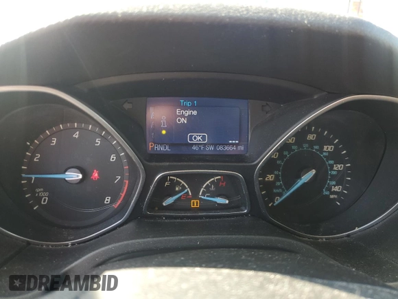 2013 Ford Focus SE with VIN 1FADP3F2XDL351192, listed as a Copart auction lot 58004435 with 83,664 mi miles and Clean title. Bid and sale history available at DreamBid. Image 9.