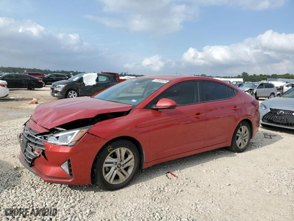 2020 Hyundai Elantra Value Edition with VIN 5NPD84LF7LH523332, listed as a Copart auction lot 51592875 with 47,650 mi miles and Salvage Title. Bid and sale history available at carsss.com. Image 1.