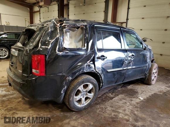 2013 Honda Pilot EX-L with VIN 5FNYF4H56DB002139, listed as a Copart auction lot 51641235 with 197,255 mi miles and Salvage Title. Bid and sale history available at DreamBid. Image 3.