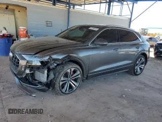 2019 Audi Q8 Premium Plus z VIN WA1BVAF11KD011269, wystawiony jako Copart lot #62598445 z przebiegiem 61 856 mil mil oraz Szkoda całkowita • Salvage title. Historia ofert i sprzedaży dostępna na DreamBid. Obrazek 1.