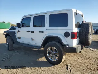 2020 Jeep Wrangler Unlimited Sahara Altitude with VIN 1C4HJXEG4LW314038, listed as a Copart auction lot 73728374 with 50,828 mi miles and Salvage title. Bid and sale history available at DreamBid. Image 2.