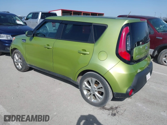 2015 Kia Soul + with VIN KNDJP3A52F7789764, listed as a IAAI auction lot 41728283 with 136,085 mi miles. Bid and sale history available at carsss.com. Image 3.