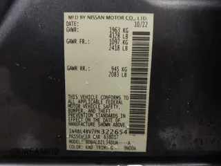 2023 Nissan Altima S with VIN 1N4BL4BV7PN322654, listed as a IAAI auction lot 41384008 with 37,561 mi miles and . Bid and sale history available at DreamBid. Image 9.