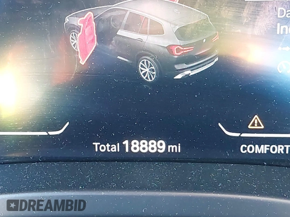 2022 BMW X3 xDrive30i with VIN 5UX53DP08N9M80851, listed as a IAAI auction lot 40173357 with 18,889 mi miles and . Bid and sale history available at DreamBid. Image 14.