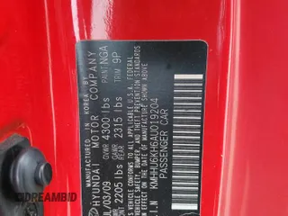 2010 Hyundai Genesis Coupe Grand Touring z VIN KMHHU6KH6AU019204, wystawiony jako Copart lot #78815124 z przebiegiem Nie podano mil oraz Szkoda całkowita • Salvage title. Historia ofert i sprzedaży dostępna na DreamBid. Obrazek 14.