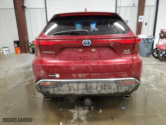 2022 Toyota Venza LE with VIN JTEAAAAH0NJ102388, listed as a Copart auction lot 48020945 with 36,850 mi miles and Salvage Title. Bid and sale history available at carsss.com. Image 6.