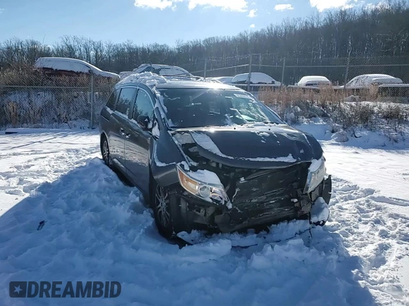 2012 Honda Odyssey EX-L with VIN 5FNRL5H66CB023339, listed as a Copart auction lot 86205974 with 136,087 mi miles and Salvage Title. Bid and sale history available at carsss.com. Image 11.