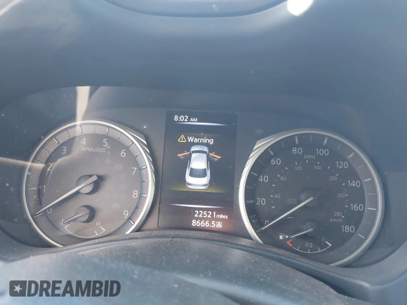 2019 Infiniti Q50 3.0t LUXE with VIN JN1EV7APXKM511676, listed as a IAAI auction lot 41655489 with 22,521 mi miles. Bid and sale history available at carsss.com. Image 7.