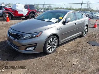 2014 Kia Optima SXL Turbo with VIN 5XXGR4A62EG323308, listed as a IAAI auction lot 42069853 with 118,168 mi miles and . Bid and sale history available at DreamBid. Image 2.