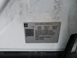 2020 Chevrolet Bolt EV LT with VIN 1G1FY6S06L4116571, listed as a Copart auction lot 73759482 with 31,646 mi miles. Bid and sale history available at carsss.com. Image 12.