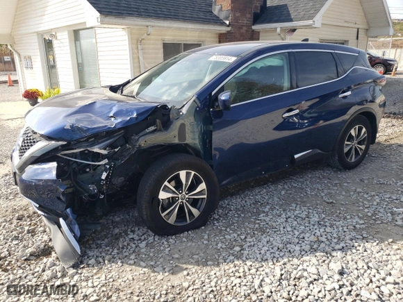 2022 Nissan Murano S with VIN 5N1AZ2AS6NC128301, listed as a Copart auction lot 78303914 with 35,669 mi miles and Salvage Title. Bid and sale history available at carsss.com. Image 1.