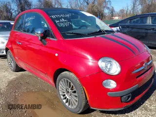 2012 FIAT 500 Gucci with VIN 3C3CFFER7CT343549, listed as a IAAI auction lot 41758660 with 91,786 mi miles. Bid and sale history available at carsss.com. Image 14.