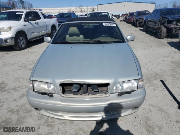 2004 Volvo C70 with VIN YV1NC63D74J050659, listed as a Copart auction lot 46085005 with 166,557 mi miles and Salvage Title. Bid and sale history available at carsss.com. Image 5.