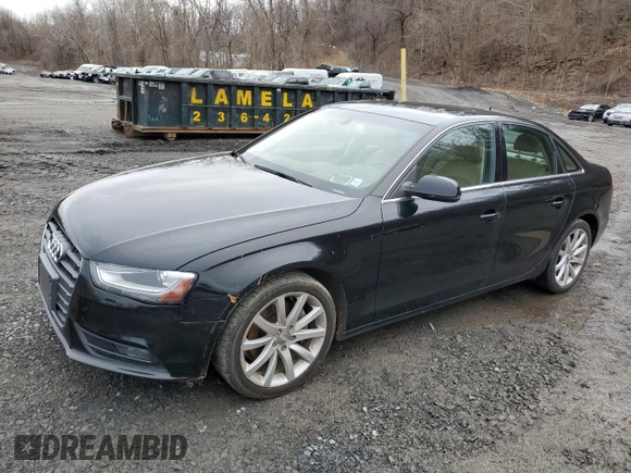 2013 Audi A4 Premium Plus с VIN WAUEFAFL1DN035597, выставлен на аукционе Copart как лот 48017165 с пробегом 173 523 миль миль и Списание • Salvage title. История ставок и продаж доступна на DreamBid. Изображение 1.